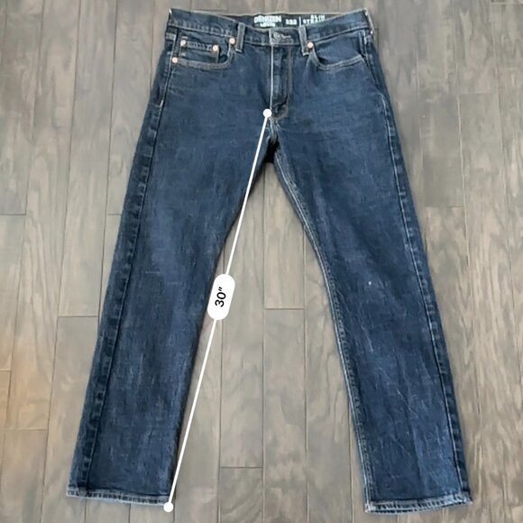 Levi's Denizen Blue Slim Straight 32x30 Denim Men's Jeans - Picture 12 of 14
